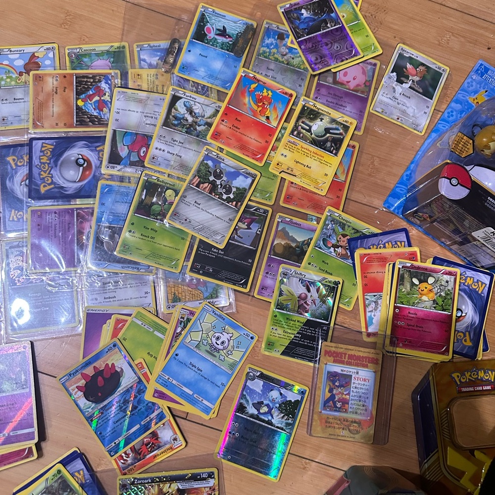 Colorful Pokémon Trading Card Collection